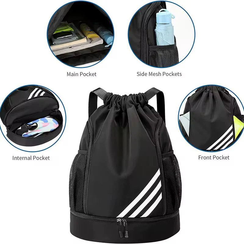 2025 DRAWSTRING BACKPACK WATERPROOF TRAVEL, GYM , SCHOOL , SPORTS BAG